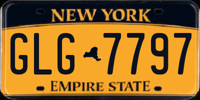 NY license plate GLG7797