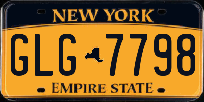 NY license plate GLG7798