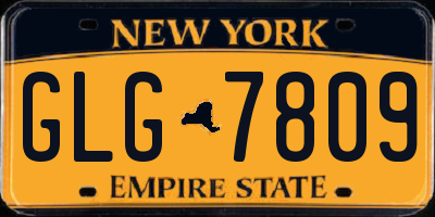 NY license plate GLG7809