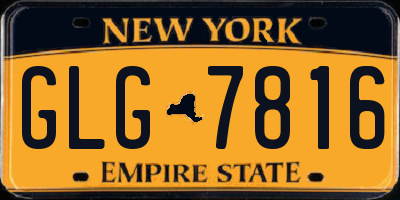 NY license plate GLG7816
