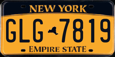 NY license plate GLG7819