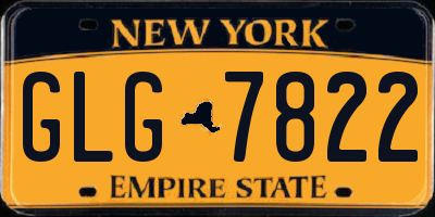 NY license plate GLG7822