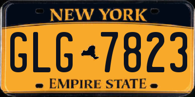NY license plate GLG7823