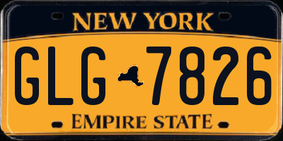 NY license plate GLG7826
