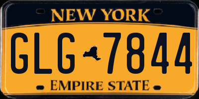 NY license plate GLG7844