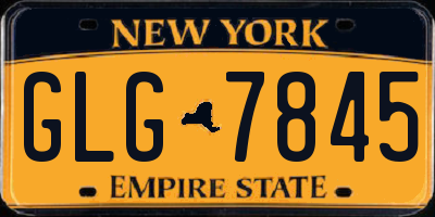 NY license plate GLG7845