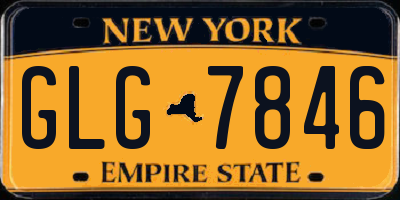 NY license plate GLG7846