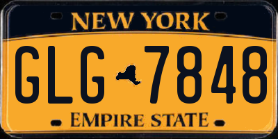 NY license plate GLG7848