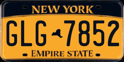 NY license plate GLG7852