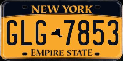 NY license plate GLG7853