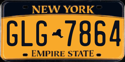 NY license plate GLG7864