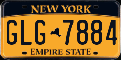 NY license plate GLG7884