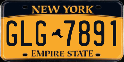 NY license plate GLG7891