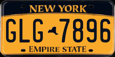 NY license plate GLG7896