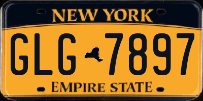 NY license plate GLG7897