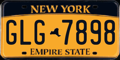 NY license plate GLG7898