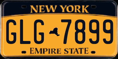 NY license plate GLG7899