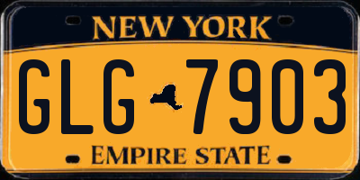 NY license plate GLG7903