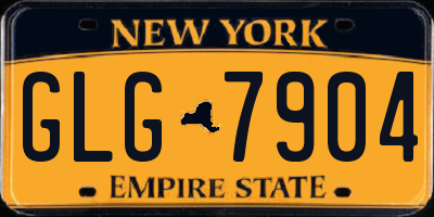 NY license plate GLG7904