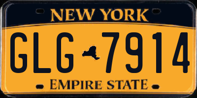 NY license plate GLG7914