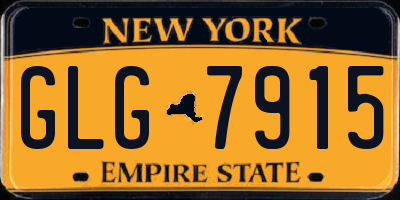 NY license plate GLG7915