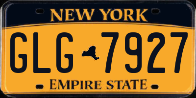 NY license plate GLG7927