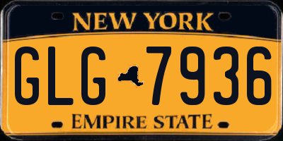 NY license plate GLG7936