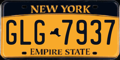 NY license plate GLG7937