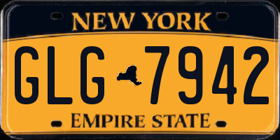 NY license plate GLG7942