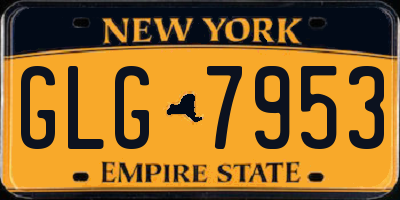 NY license plate GLG7953