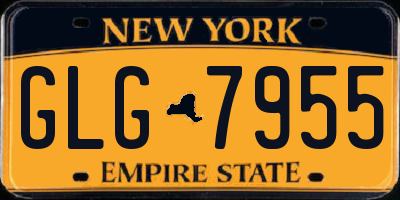 NY license plate GLG7955