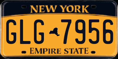 NY license plate GLG7956