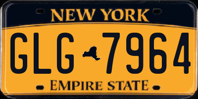 NY license plate GLG7964