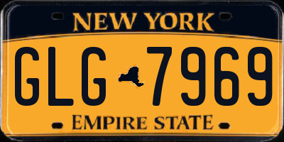 NY license plate GLG7969