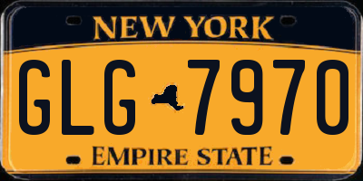 NY license plate GLG7970