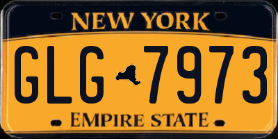 NY license plate GLG7973