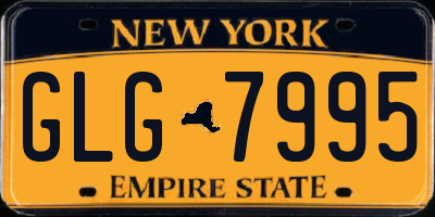 NY license plate GLG7995