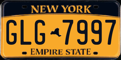 NY license plate GLG7997
