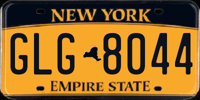 NY license plate GLG8044
