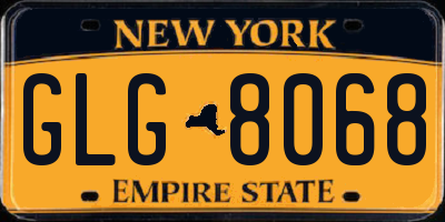 NY license plate GLG8068