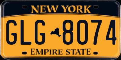 NY license plate GLG8074