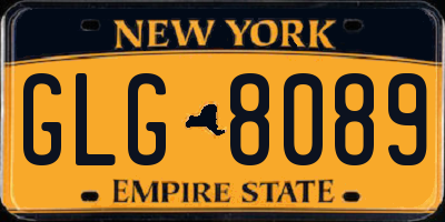 NY license plate GLG8089