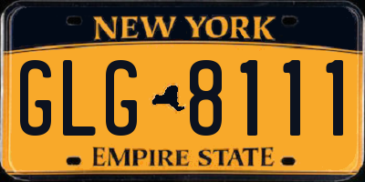 NY license plate GLG8111