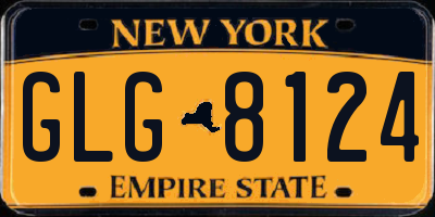 NY license plate GLG8124