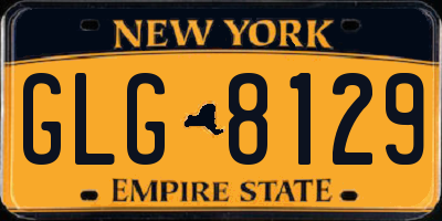 NY license plate GLG8129
