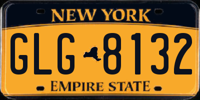 NY license plate GLG8132