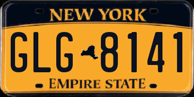 NY license plate GLG8141