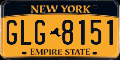 NY license plate GLG8151