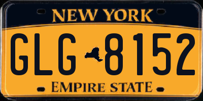 NY license plate GLG8152