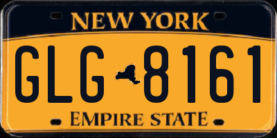 NY license plate GLG8161